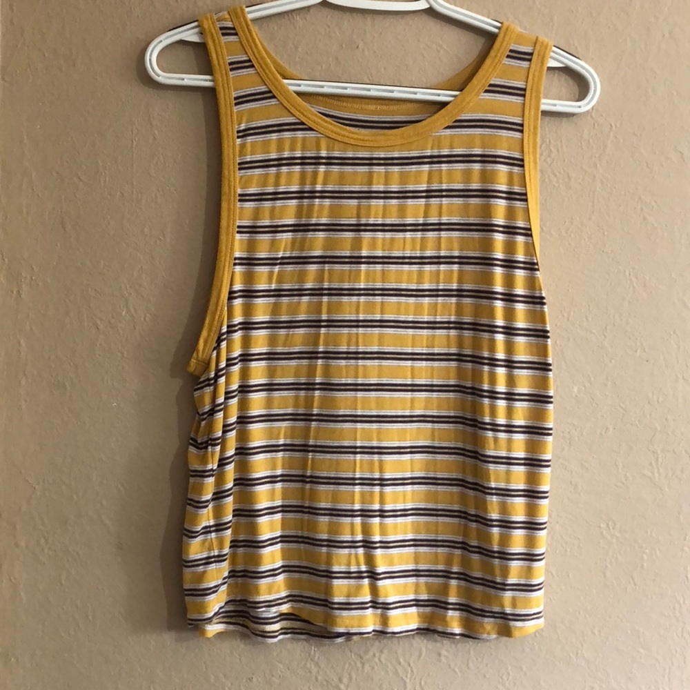 Yellow striped American Eagle tank